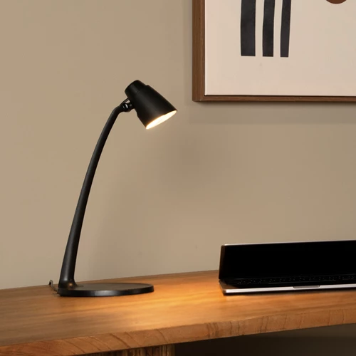 Lucide LUDO - Bureaulamp - LED - 1x4,5W 3000K - Zwart - sfeer 1